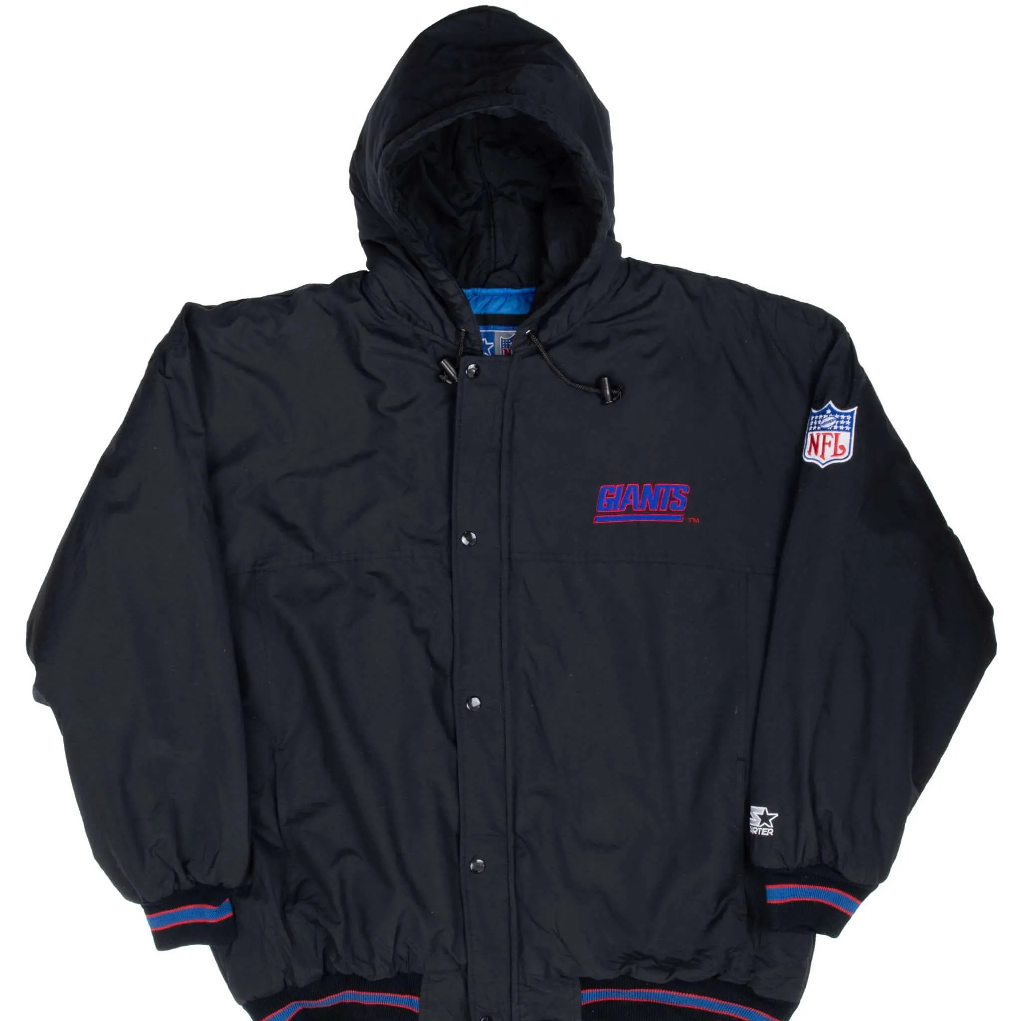 VINTAGE NFL NEW YORK GIANTS STARTER WINDBREAKER JACKET 1990S XL