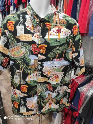 Vintage USC TROJANS NCAA Reyn Spooner Cotton Hawaiian Shirt XXL