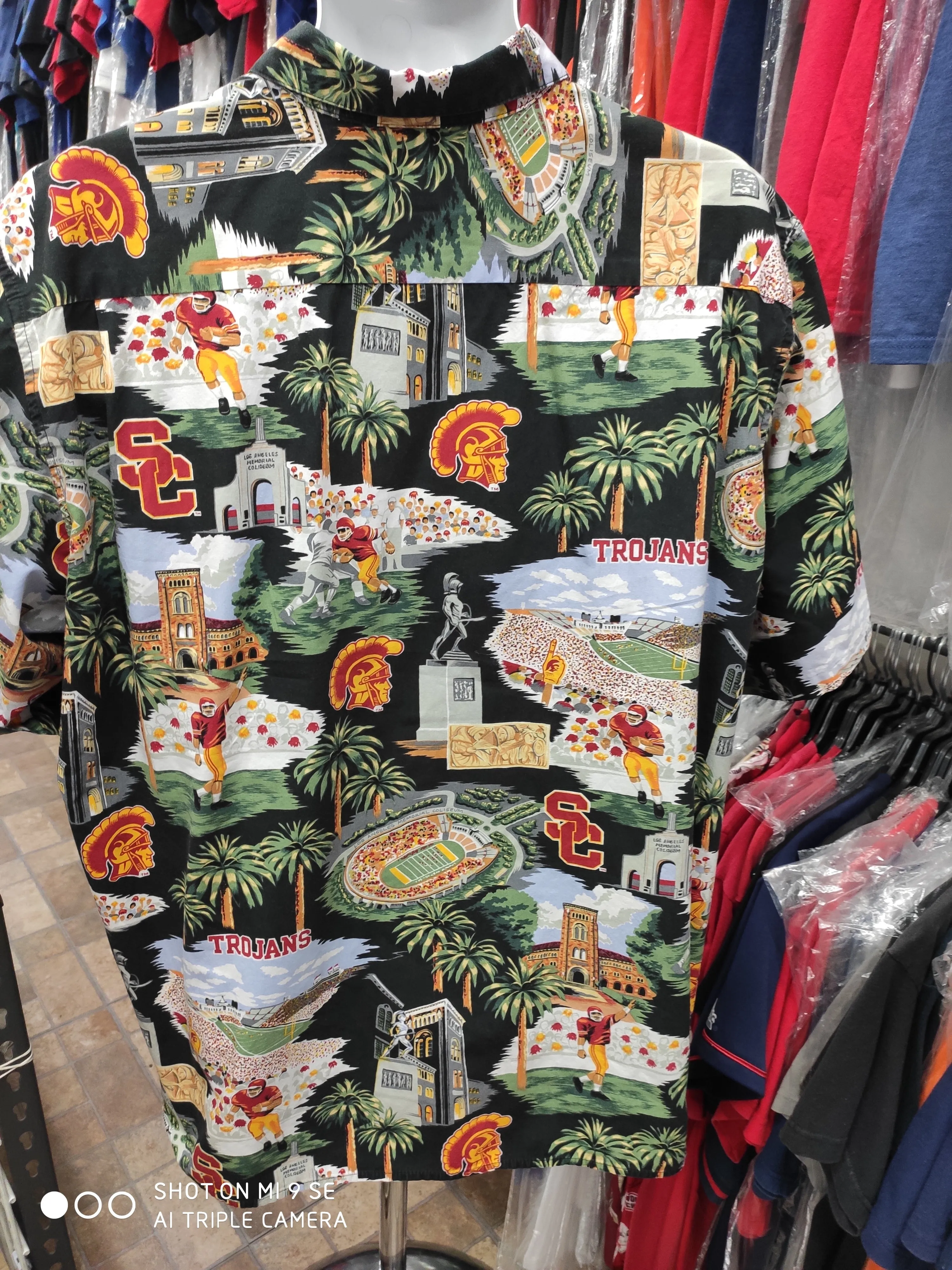 Vintage USC TROJANS NCAA Reyn Spooner Cotton Hawaiian Shirt XXL