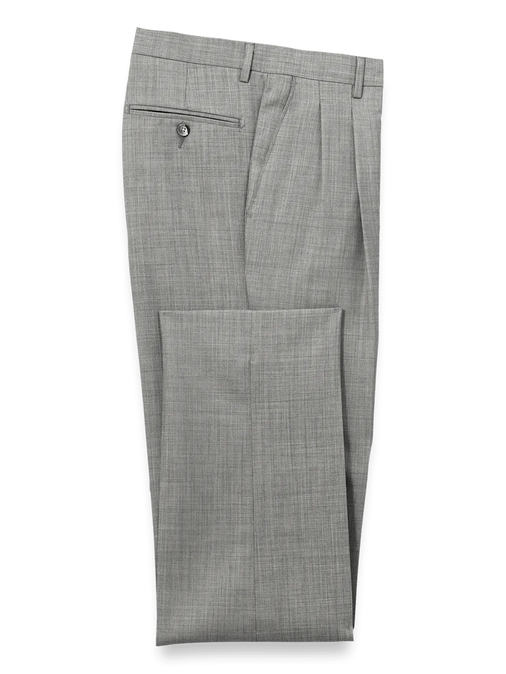 Wool Sharkskin Pants - Grey