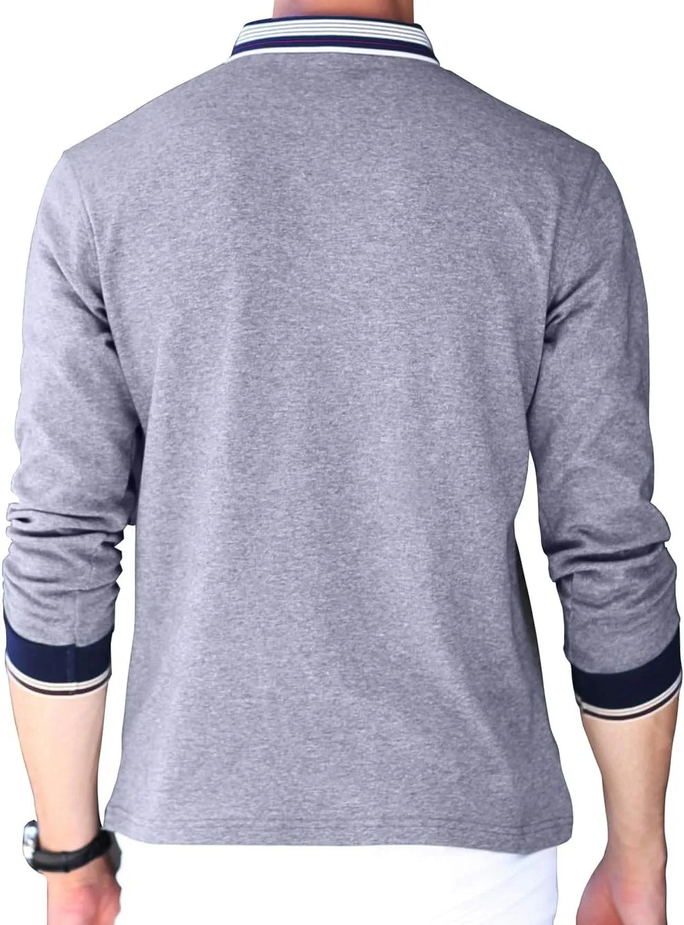 XTAPAN Men's Polo Shirt Casual Long Short Sleeve Classic Fashion Polo Cotton T Golf Sport Shirt